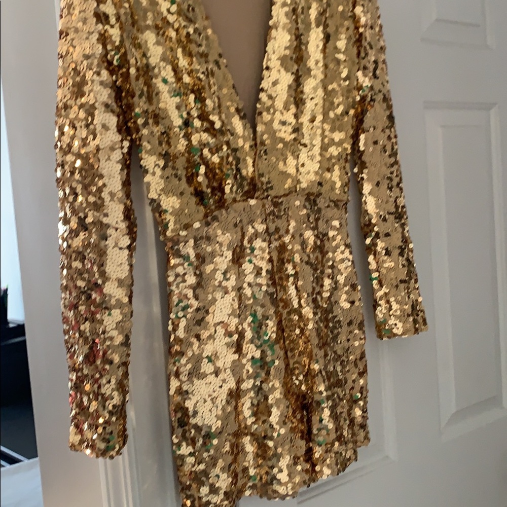 Custom Gold Sequin Jumpsuit (Not Included In Disc… - image 6